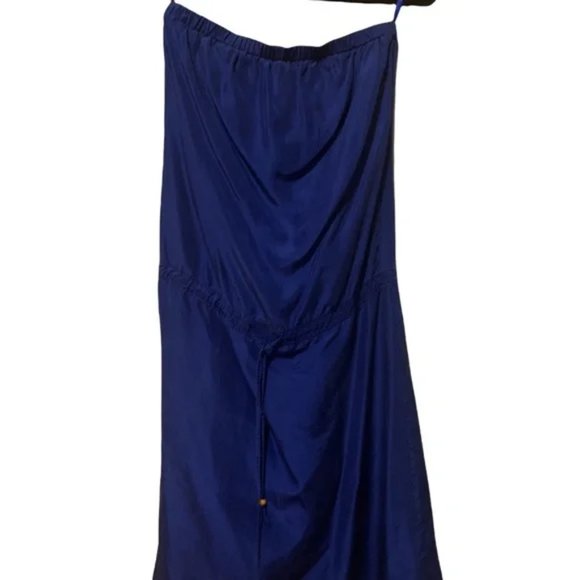 Banana Republic Royal Blue 100% Silk Strapless Dress- XS - Picture 2 of 5